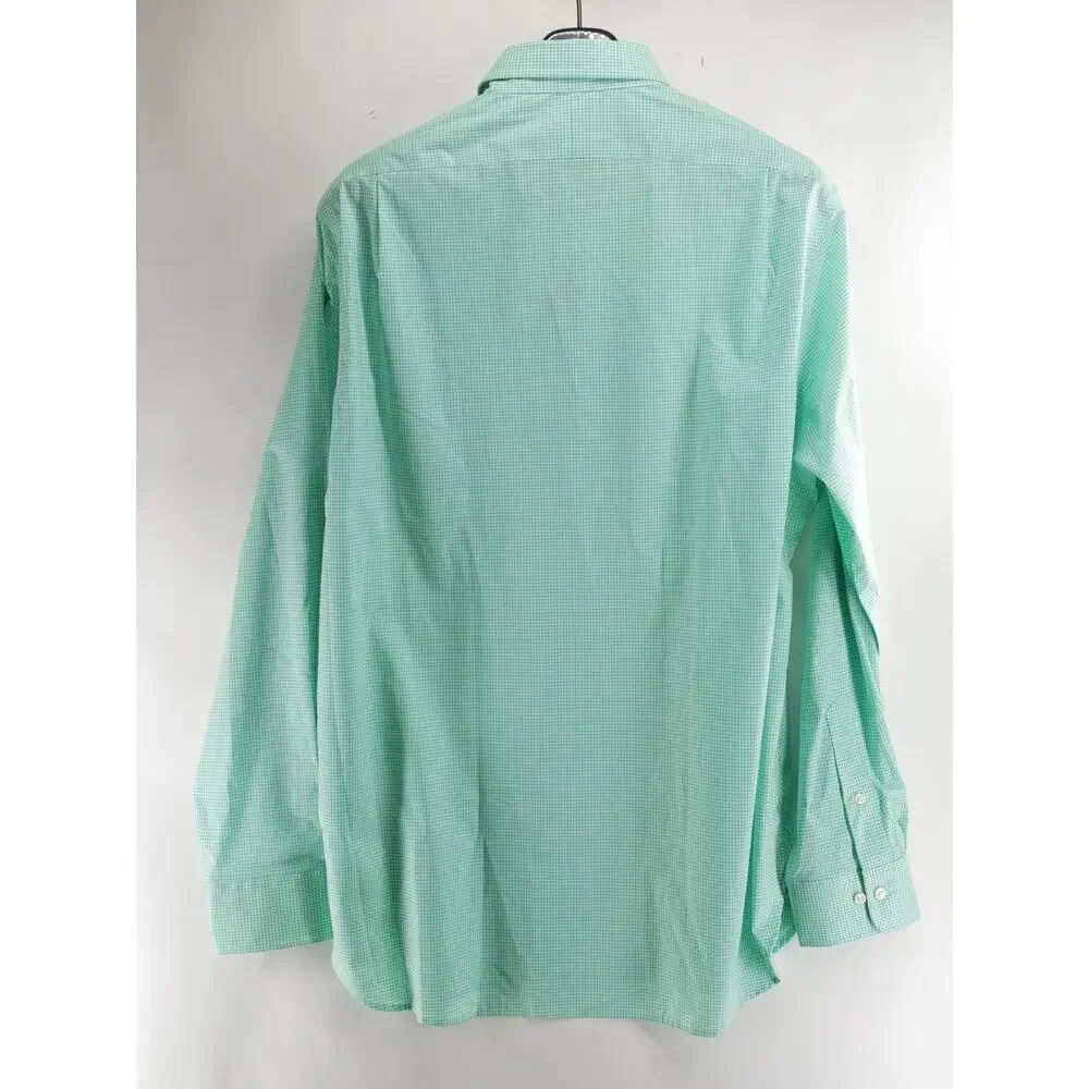Polo Ralph Lauren NWT Men's 17 Green White Gingham Check Button Up Shirt Custom